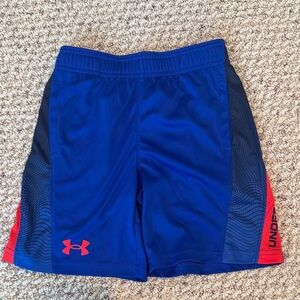 Under Armour Royal Blue Shorts with Red Highlights